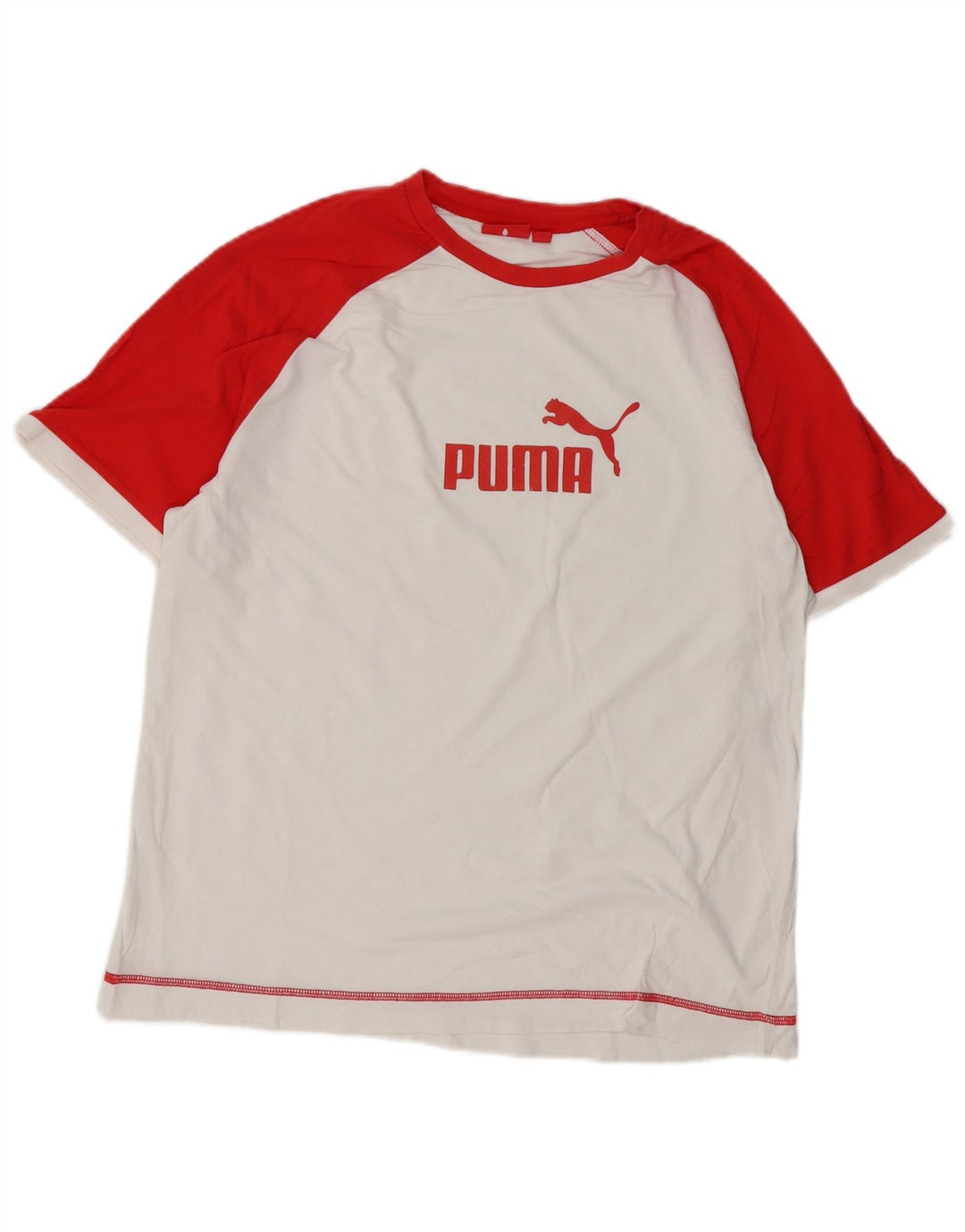 Camiseta masculina gráfica PUMA Top XL branco algodão colorblock