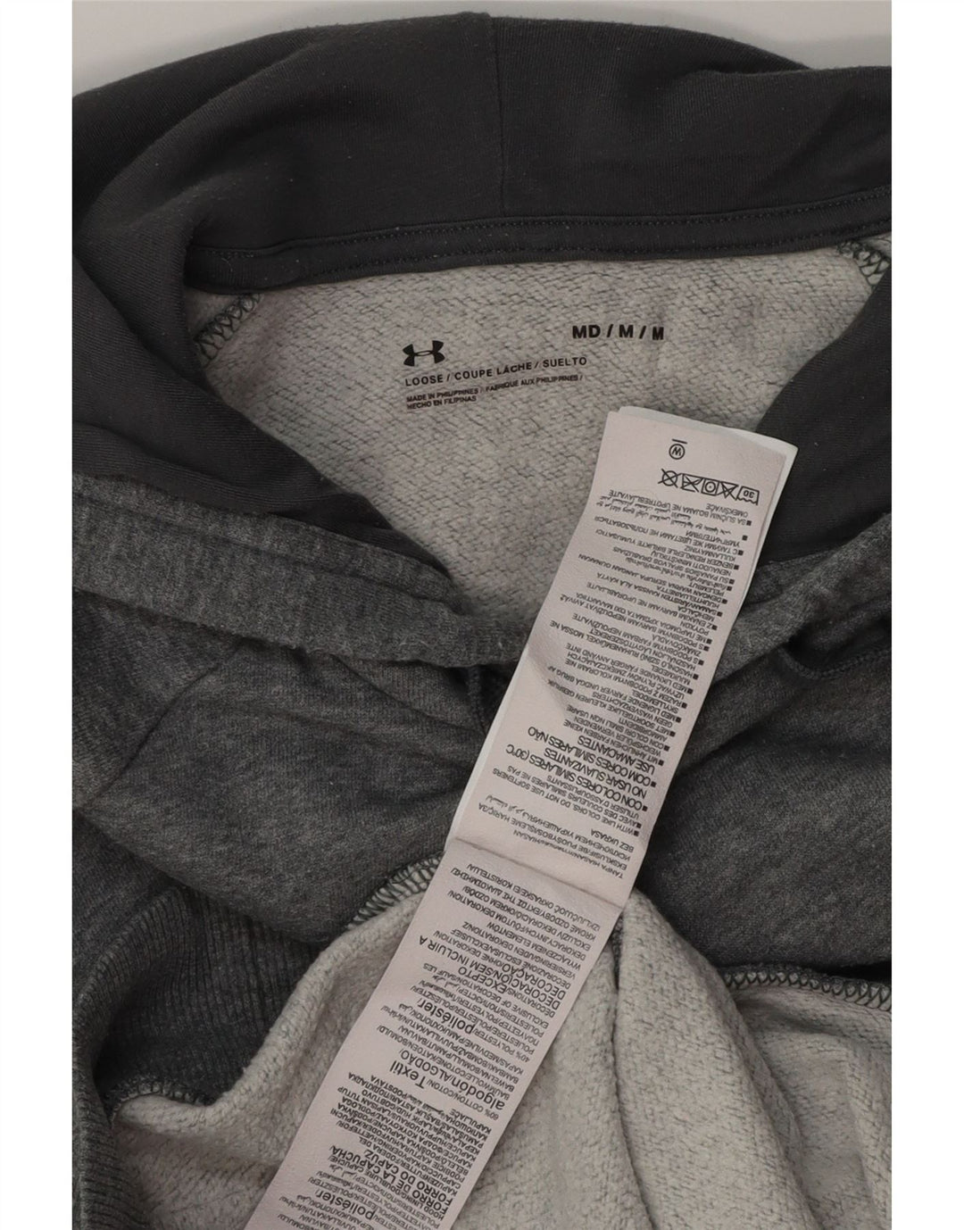Under Armour Mens Hoodie Jumper Médio Algodão Cinza