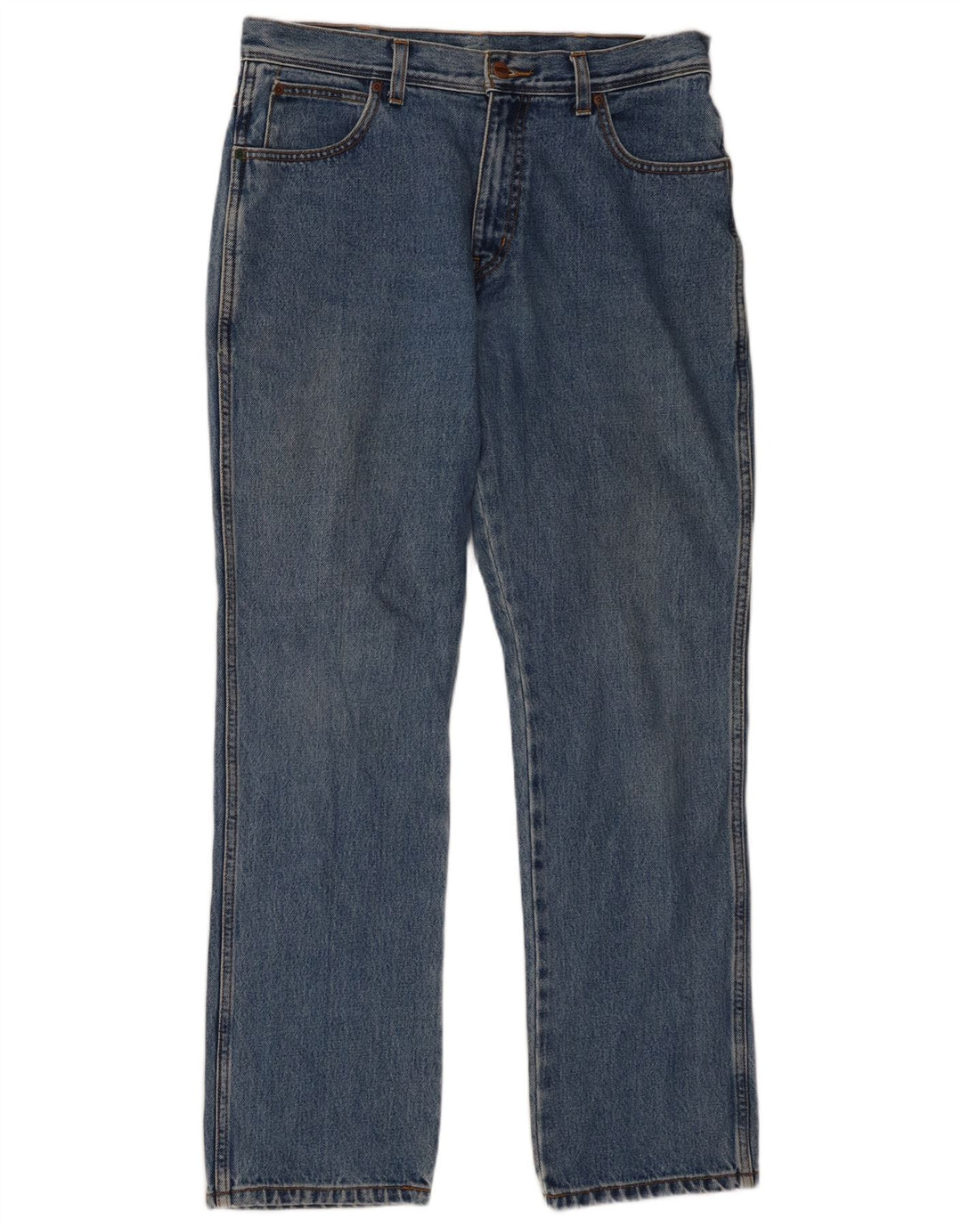 Wrangler masculino regular fit jeans reto W34 L32 algodão azul