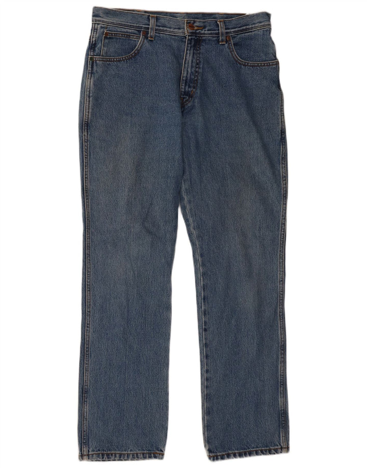 Wrangler masculino regular fit jeans reto W34 L32 algodão azul