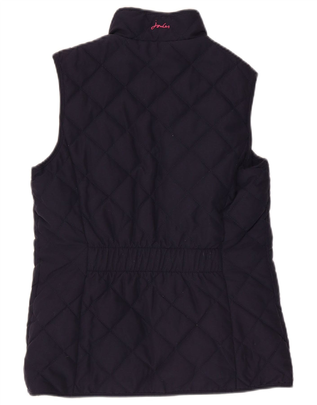 Joules Womens Quilted Gilet UK 8 Pequeno Poliéster Azul Marinho