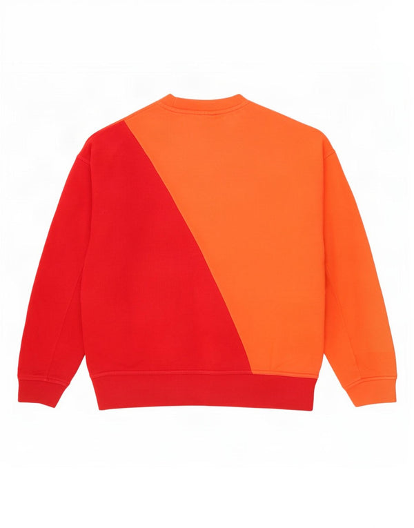 Adidas feminino gráfico moletom jumper UK 8 pequeno laranja colorblock