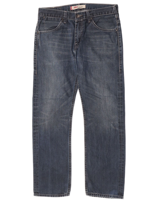 Levi's Masculino 504 Straight Jeans W32 L27 Azul Algodão