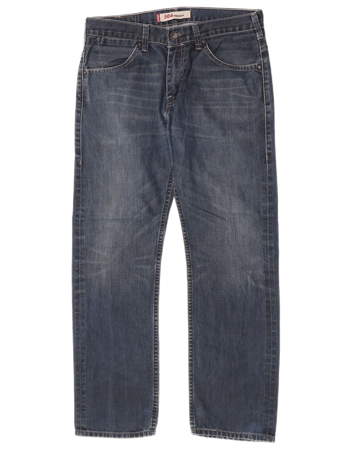 Levi's Masculino 504 Straight Jeans W32 L27 Azul Algodão