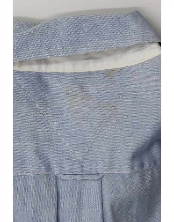 Camisa masculina Tommy Hilfiger tamanho 16 grande algodão azul