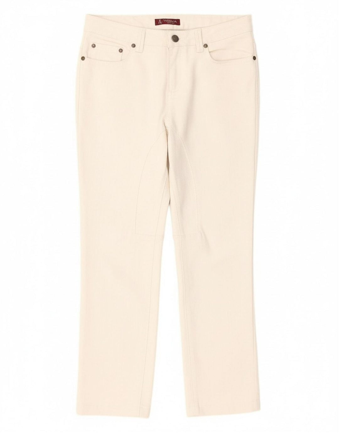 SIVIGLIA Jeans retos femininos W27 L27 algodão branco