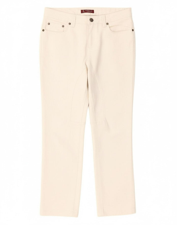 SIVIGLIA Jeans retos femininos W27 L27 algodão branco