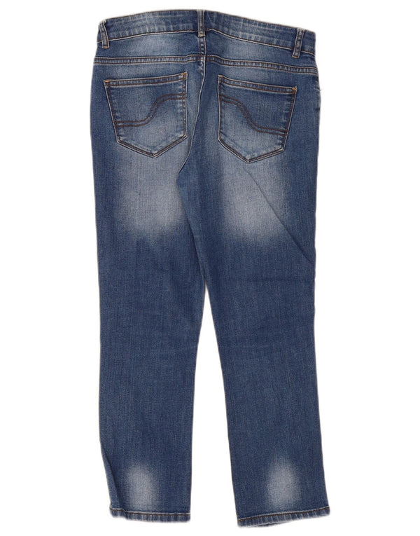 Fat Face Womens Capri Jeans Reino Unido 8 Pequeno W28 L22 Algodão Azul