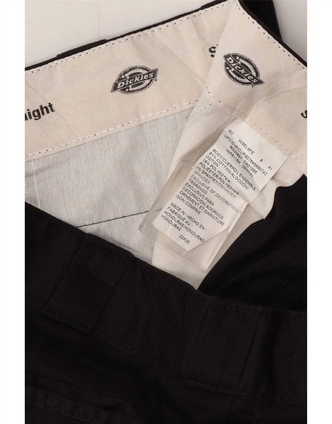 Calças cargo masculinas Dickies Slim W33 L30 algodão azul marinho