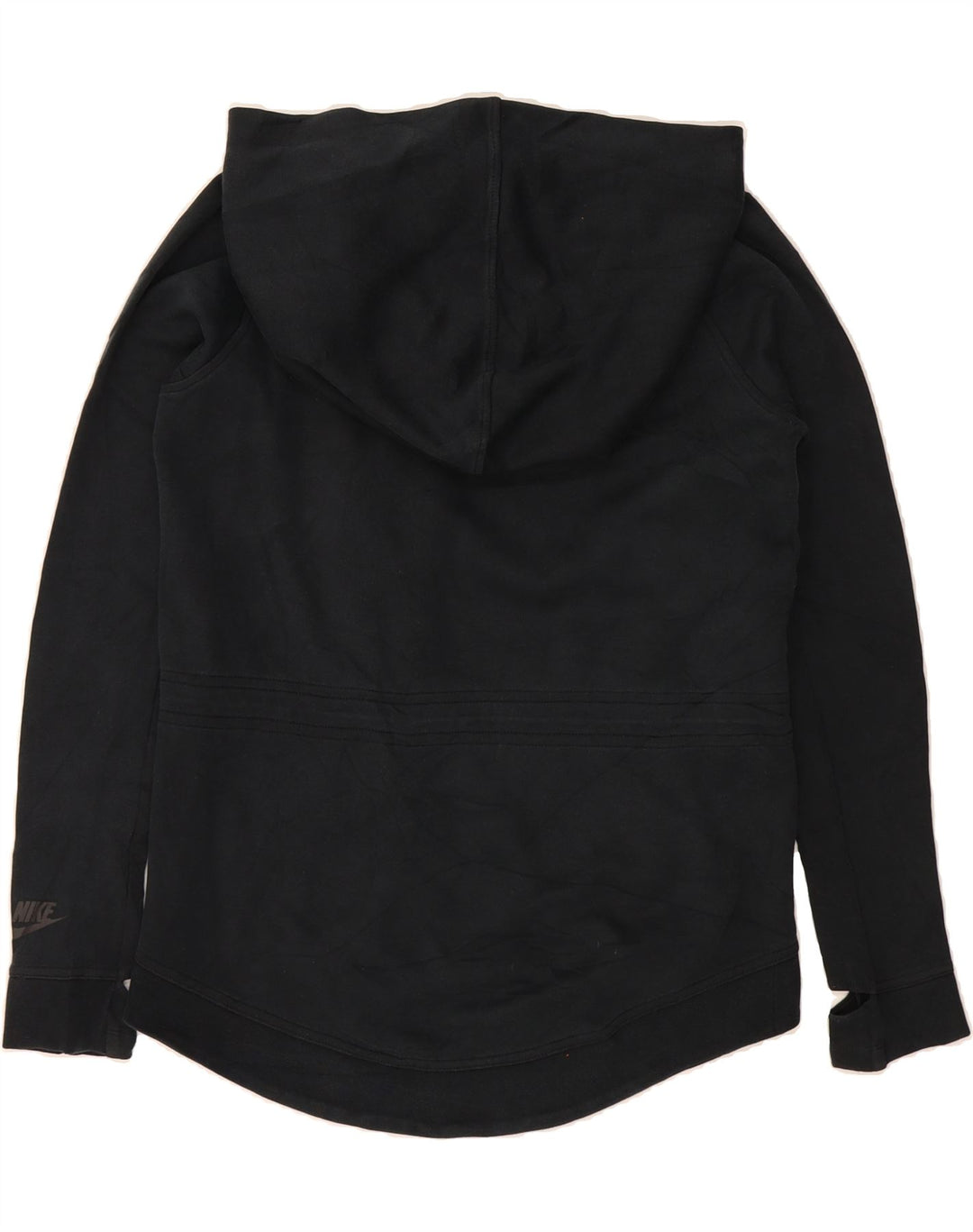 NIKE Womens Zip Hoodie Sweater UK 6 XS Black Cotton Vintage Nike and Second-Hand Nike from Messina Hembry 