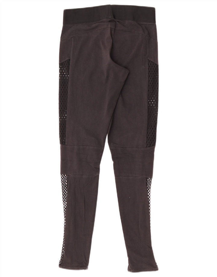 Leggings Adidas Femininas UK 8 Pequenas Pretas Colorblock Algodão
