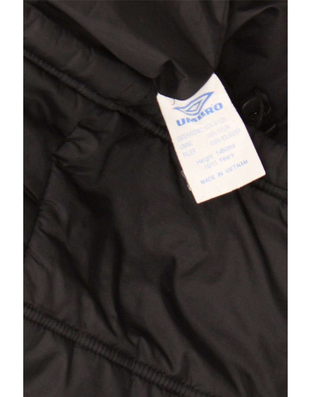 Jaqueta acolchoada Umbro Boys 10-11 anos preto nylon