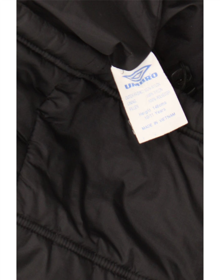 Jaqueta acolchoada Umbro Boys 10-11 anos preto nylon