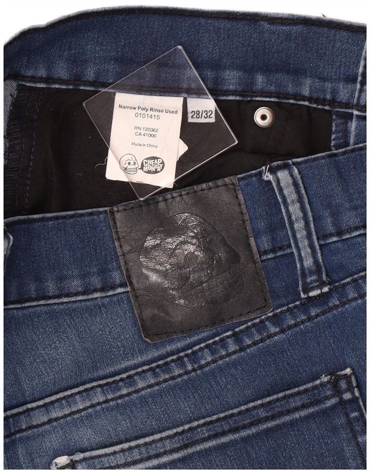 CHEAP MONDAY Jeans skinny feminino W28 L32 algodão azul