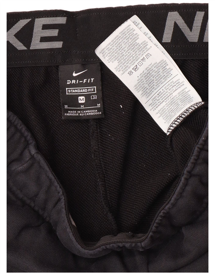 Nike masculino padrão ajuste calças de treino joggers médio preto esportes