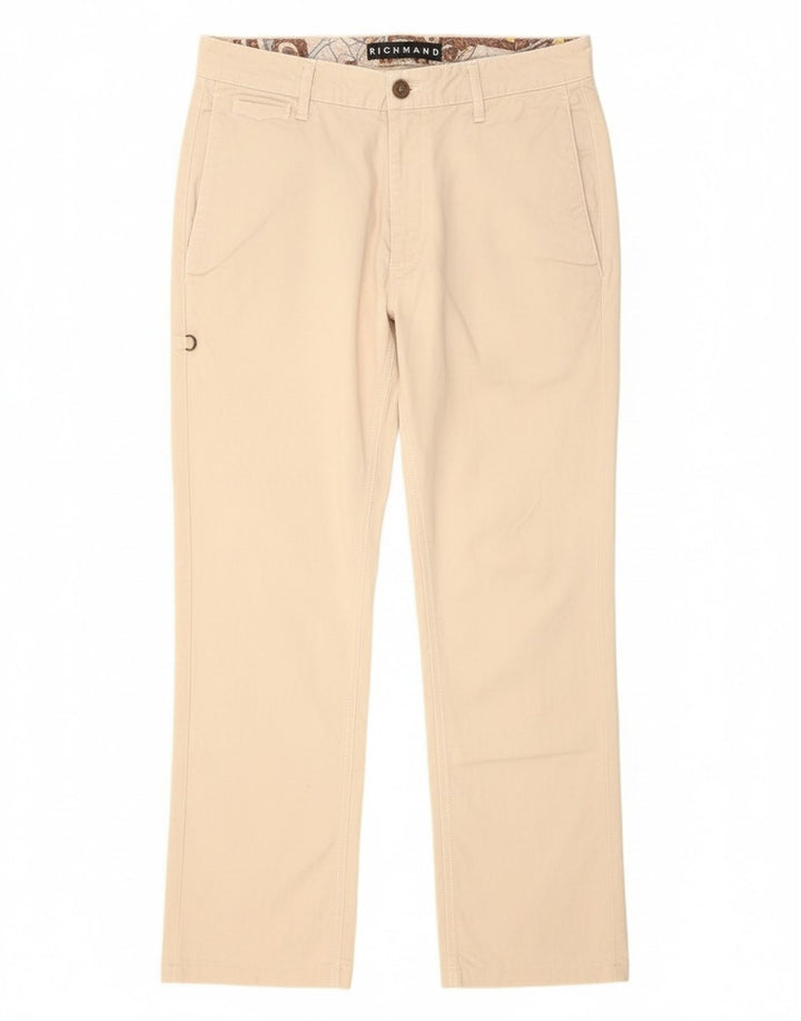 Calça chino reta feminina RICHMOND W33 L31 bege
