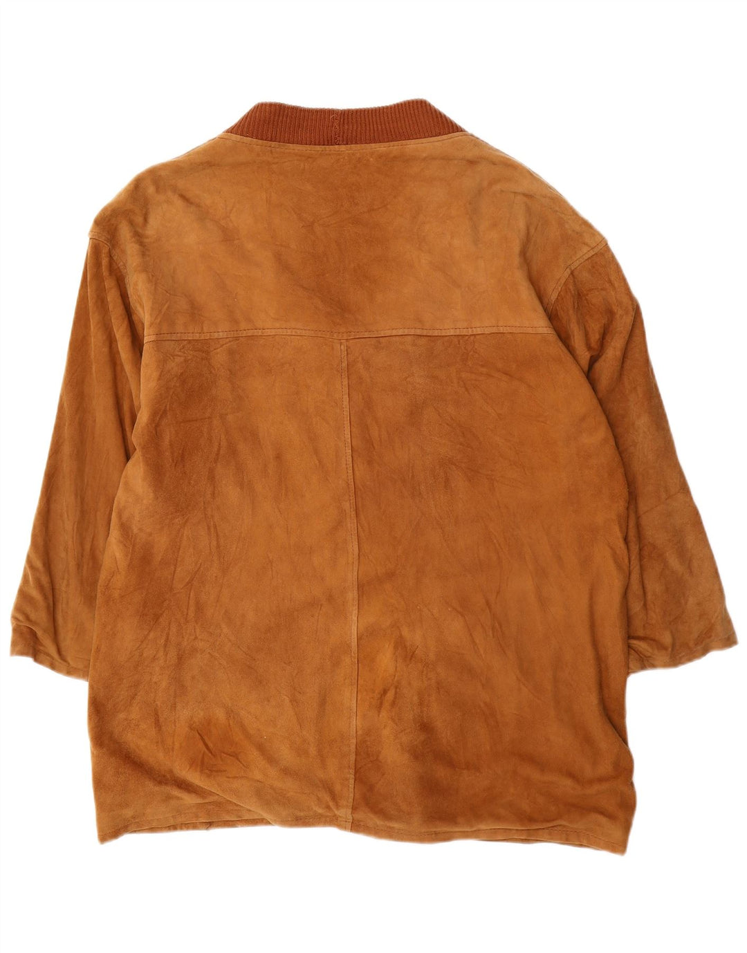 Jaqueta masculina vintage de camurça UK 40 grande marrom