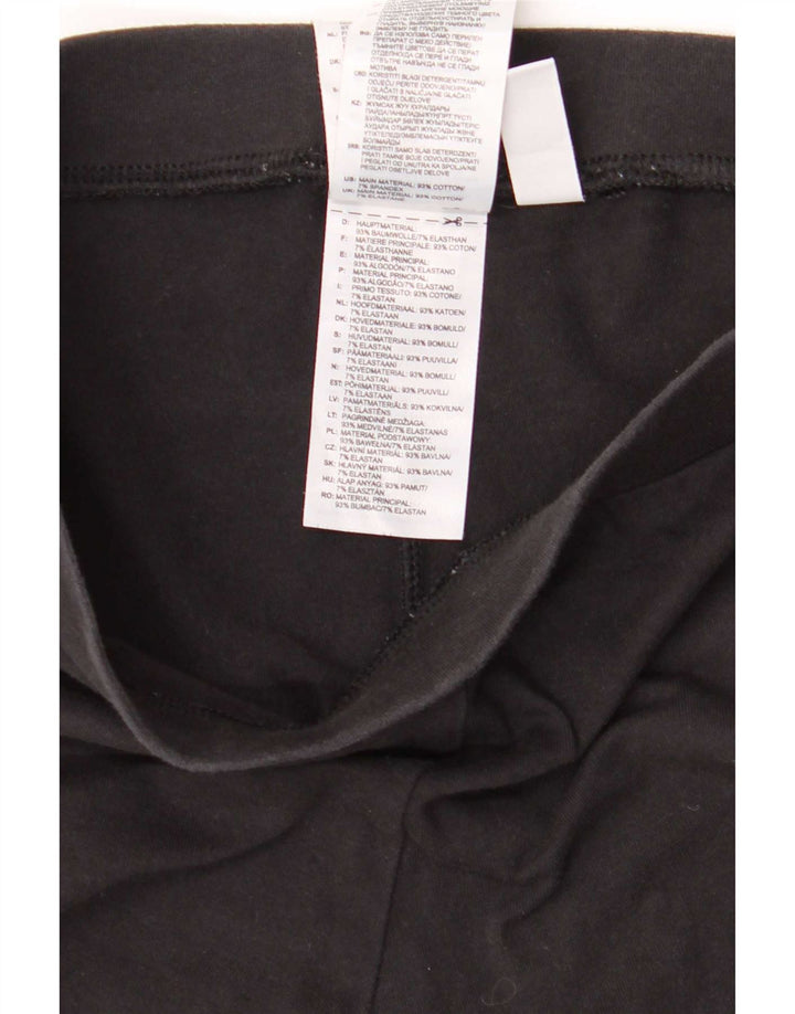 Leggings Adidas Femininas UK 10 Pequenas Algodão Preto