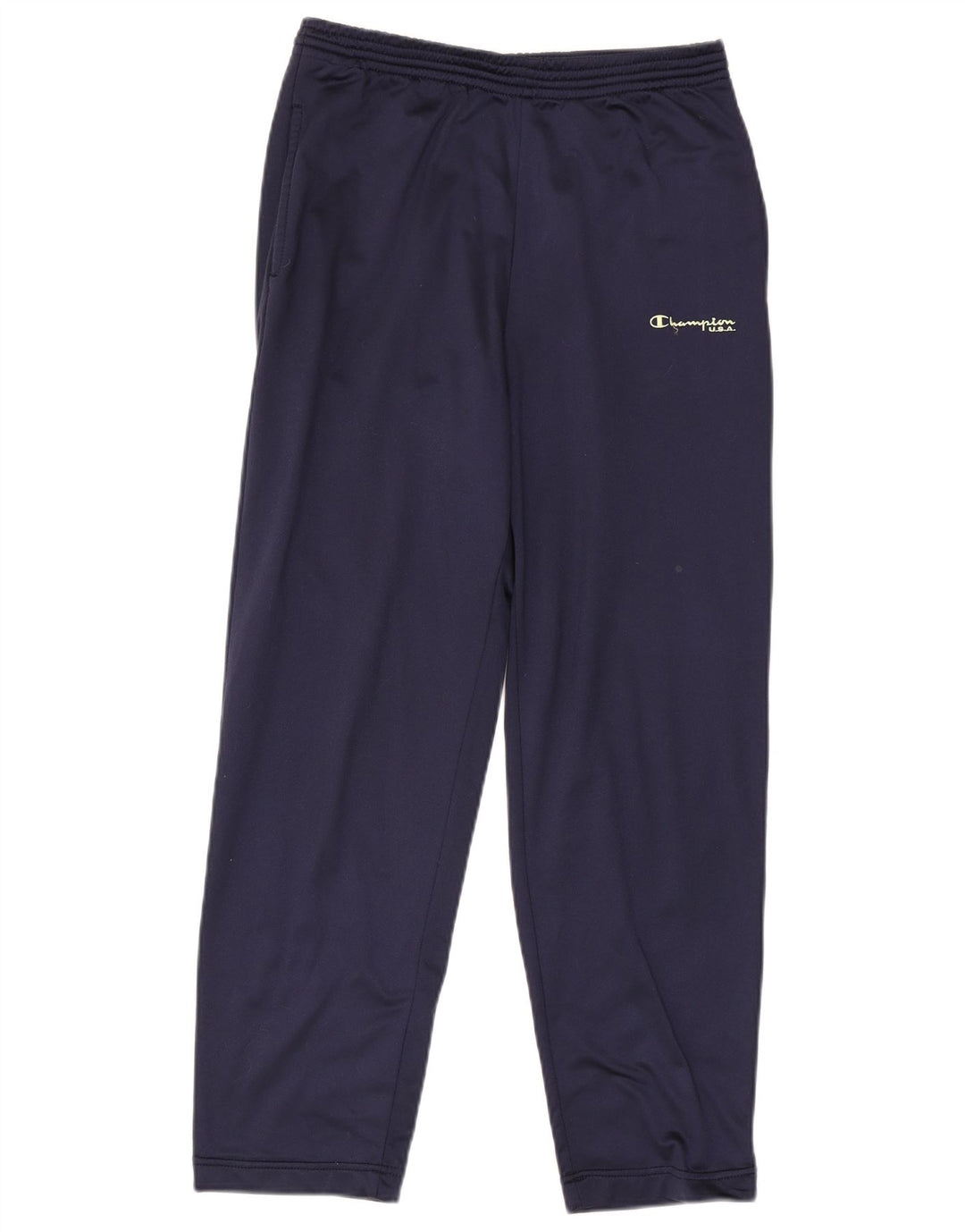 Calça de treino masculina Champion pequena azul marinho poliéster