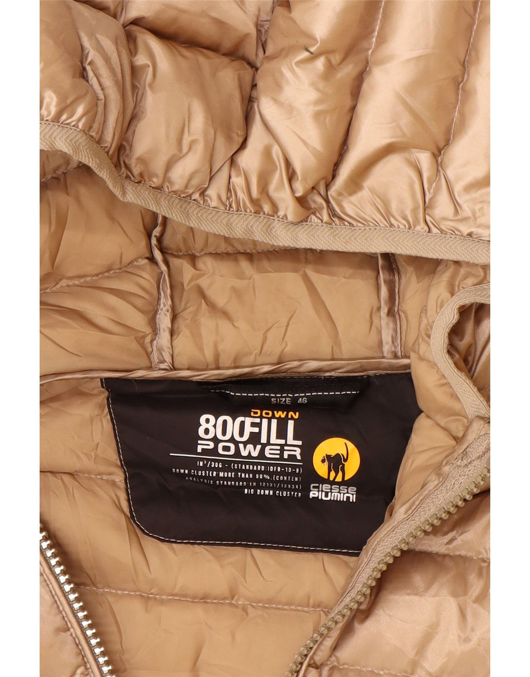 Jaqueta acolchoada com capuz feminino CIESSE PIUMINI IT 46 grande bege