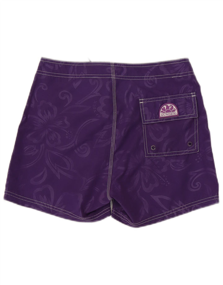 Shorts de natação masculino Sundek pequeno roxo floral