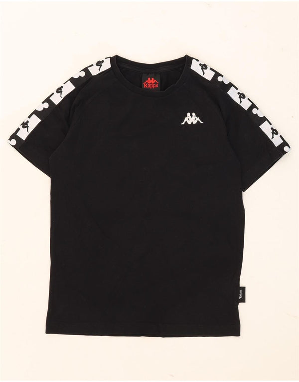 Camiseta gráfica masculina Kappa XS preto colorblock algodão