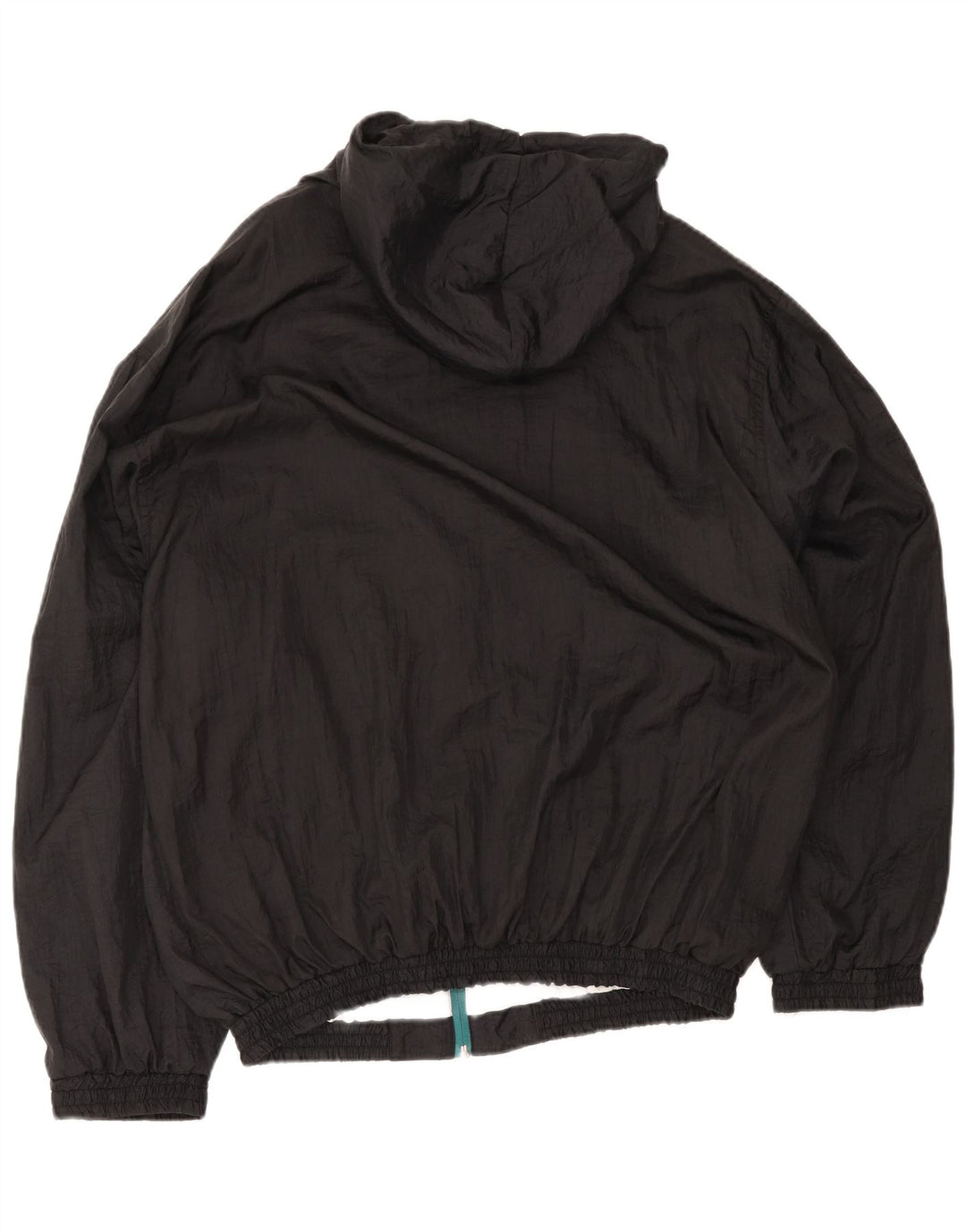 Jaqueta superior de agasalho masculino vintage com capuz XL preto Colourblock poliamida