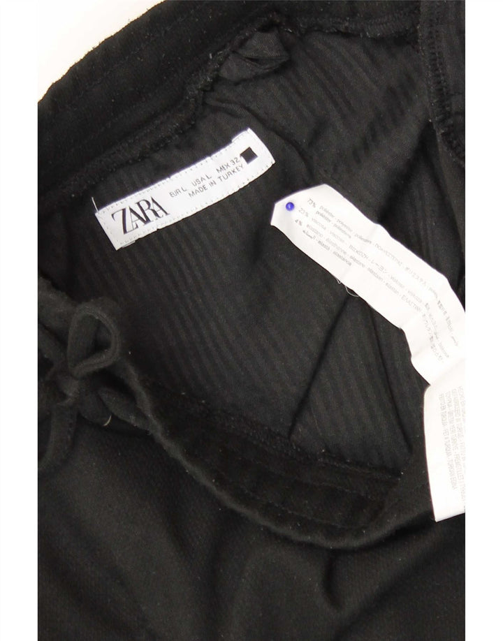 Zara Mens Sport Shorts Grande Poliéster Preto