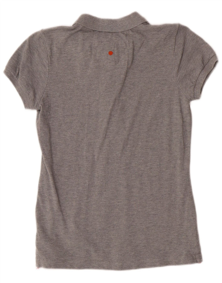 Camisa polo feminina MISTRAL UK 12 algodão cinza médio