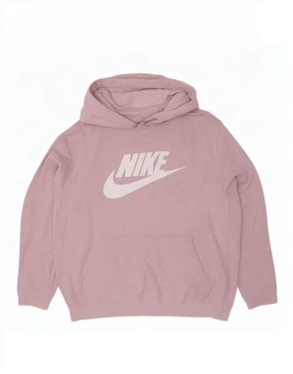 Jumper com capuz Nike feminino gráfico oversized Reino Unido 16 grande algodão roxo