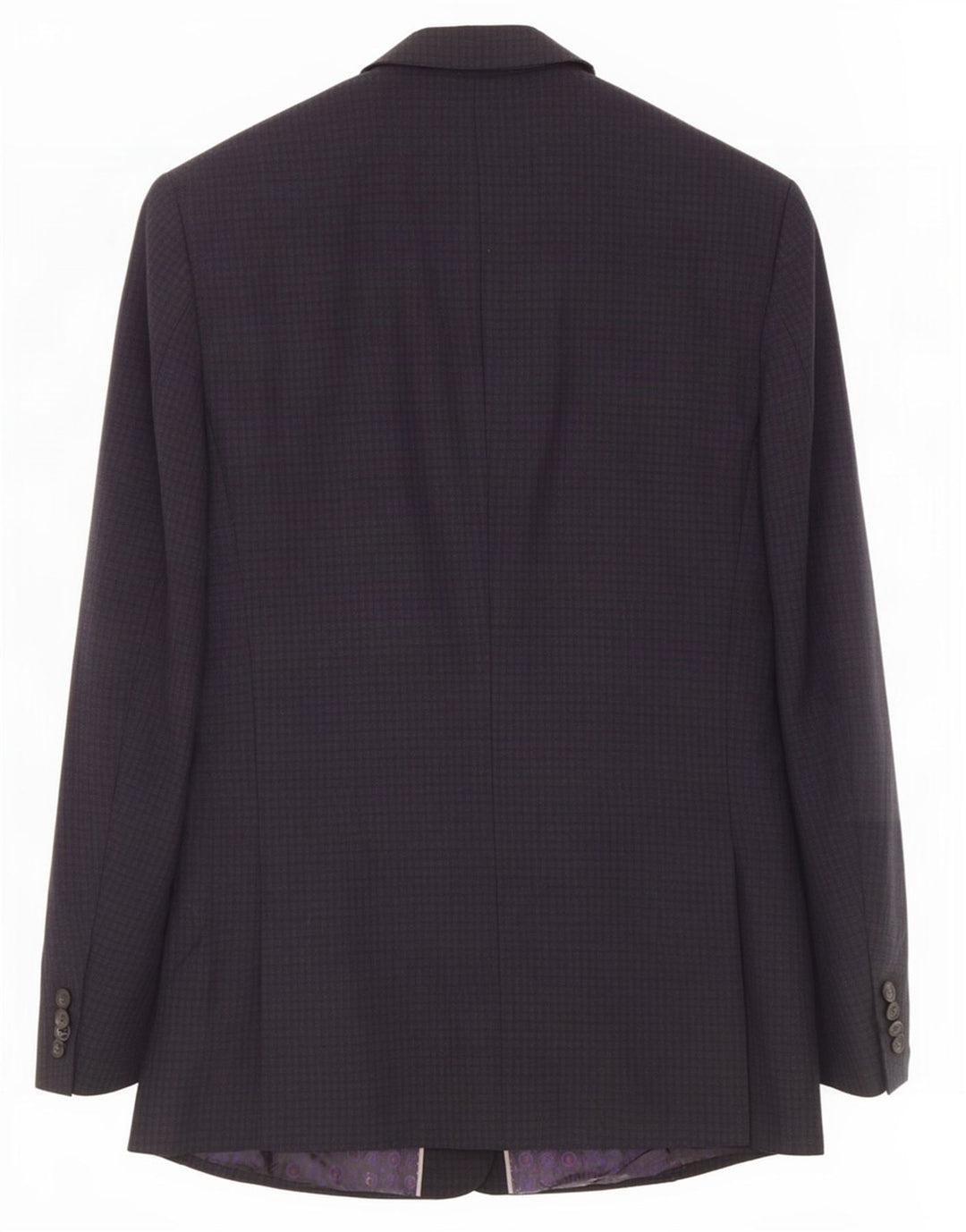 Jaqueta blazer masculina de 2 botões Marks & Spencer Reino Unido 36 pequena lã xadrez cinza