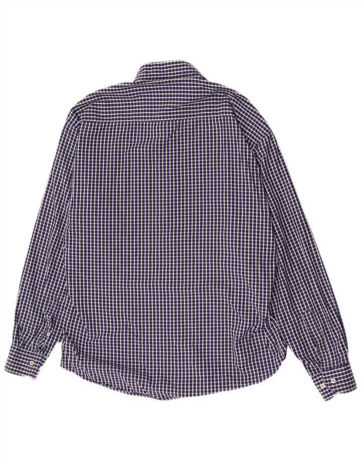 Camisa Fila Masculina Regular Fit Médio Algodão Gingham Azul Marinho