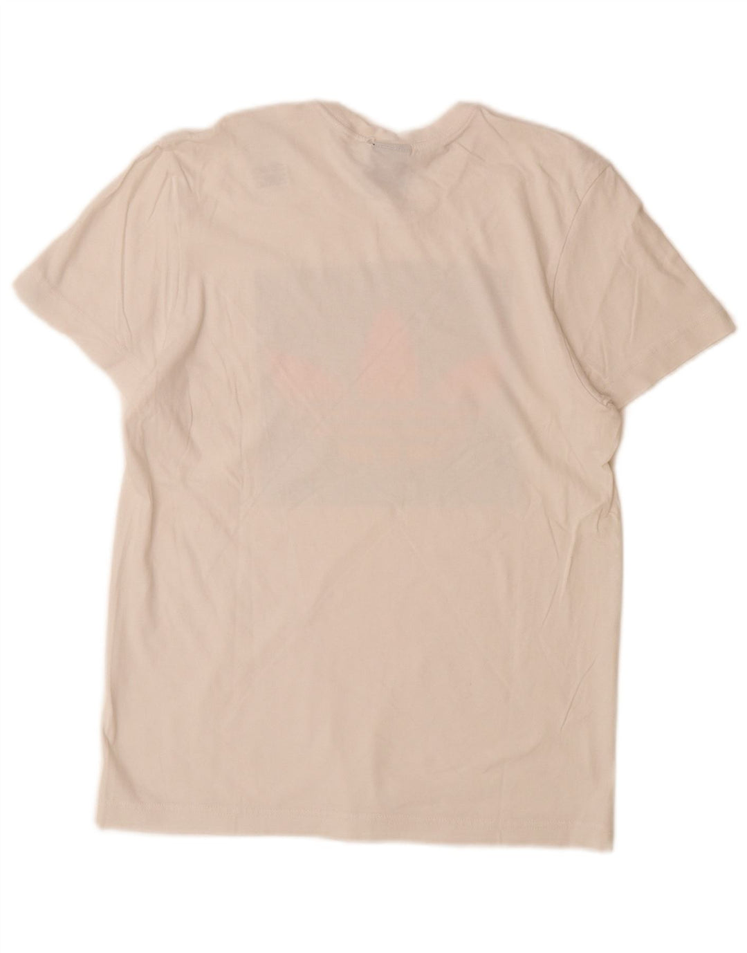 ADIDAS Mens Graphic T-Shirt Top Pequeno Algodão Branco