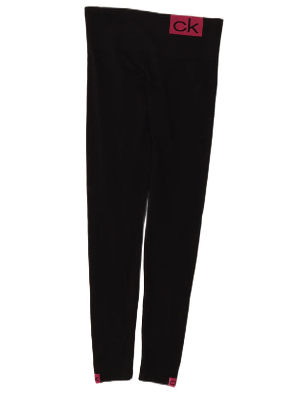 Calvin Klein Leggings Gráficos Femininos Reino Unido 8 Pequenas Poliamida Preta