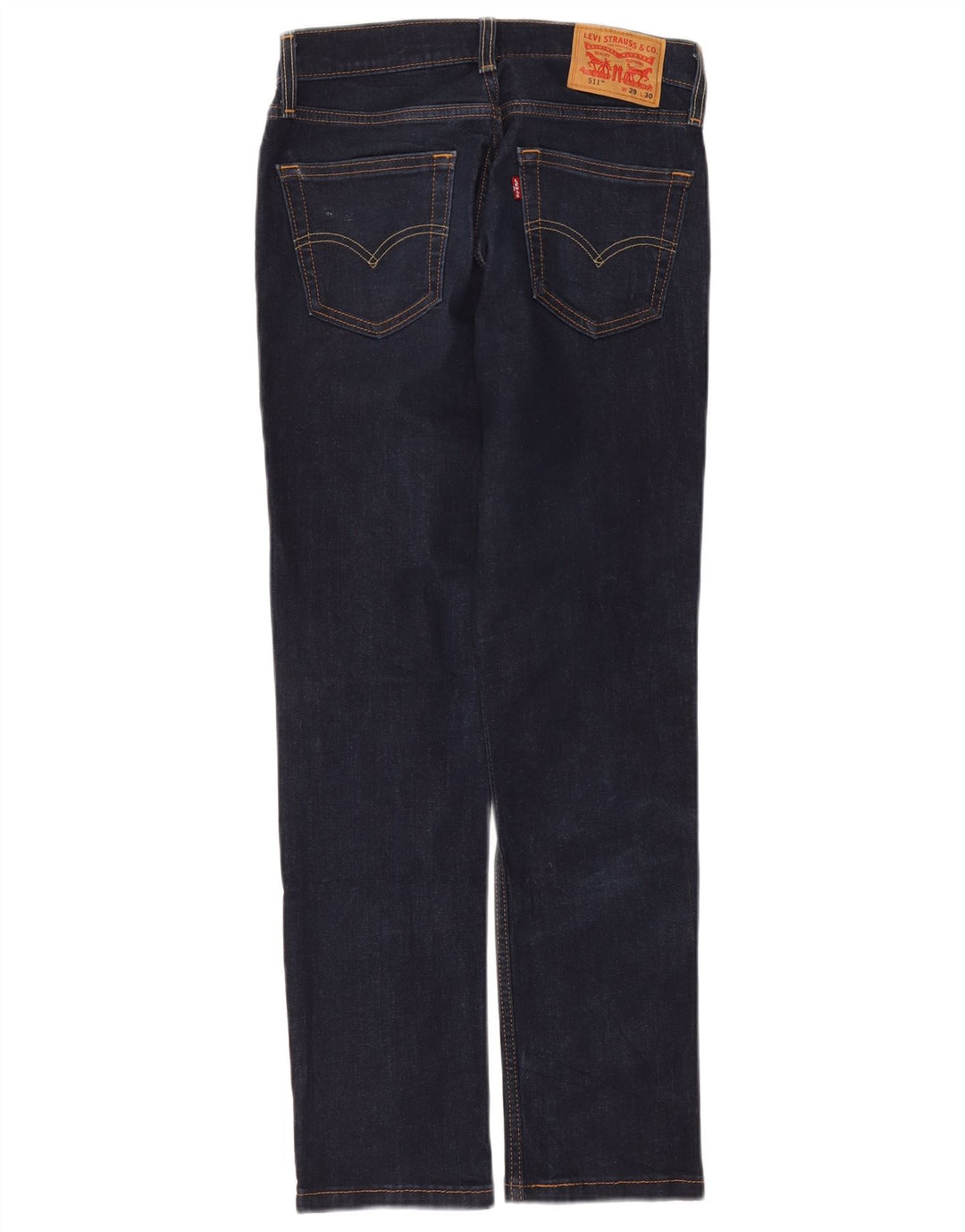 LEVI'S Feminino 511 Slim Jeans W29 L30 Azul Marinho Algodão