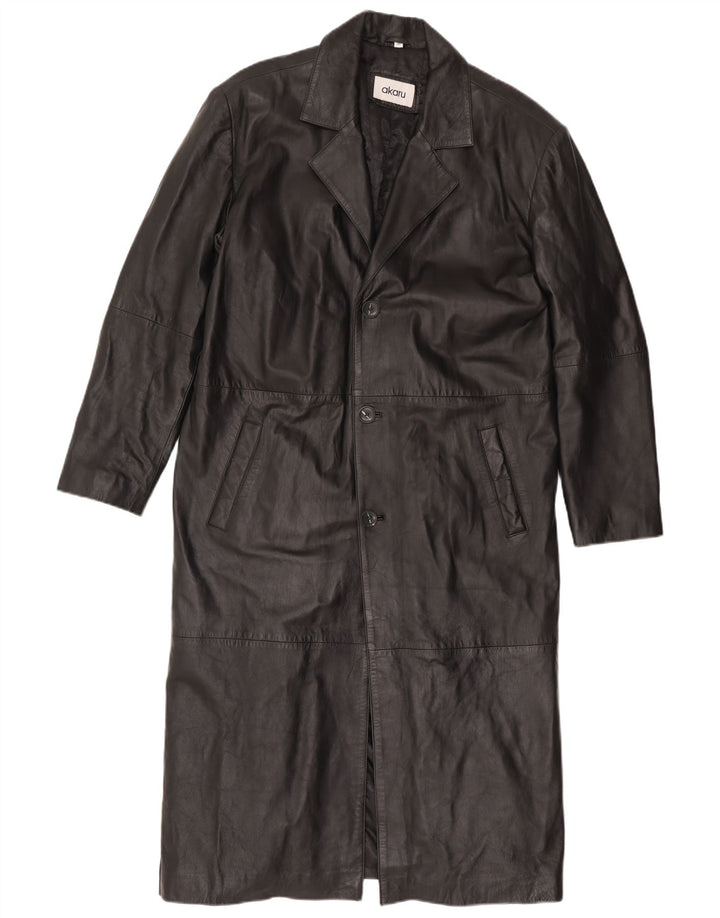 Casaco de couro masculino EU 50 grande couro preto