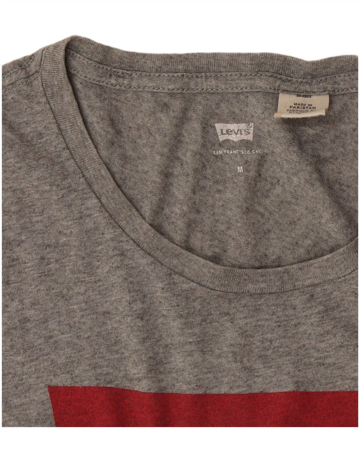 Camiseta feminina gráfica Levi's UK 14 cinza médio manchado