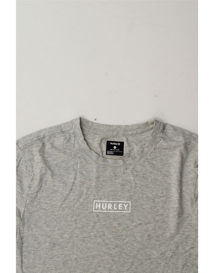 HURLEY Mens Petite T-Shirt Top Small Grey Cotton Vintage Hurley and Second-Hand Hurley from Messina Hembry 