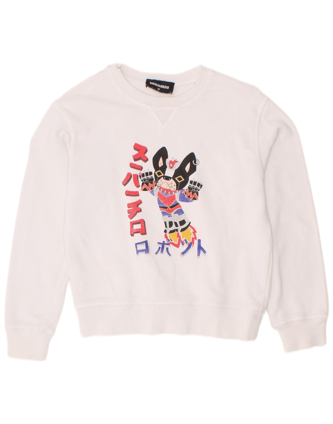 Suéter gráfico feminino Dsquared2 5-6 anos algodão branco