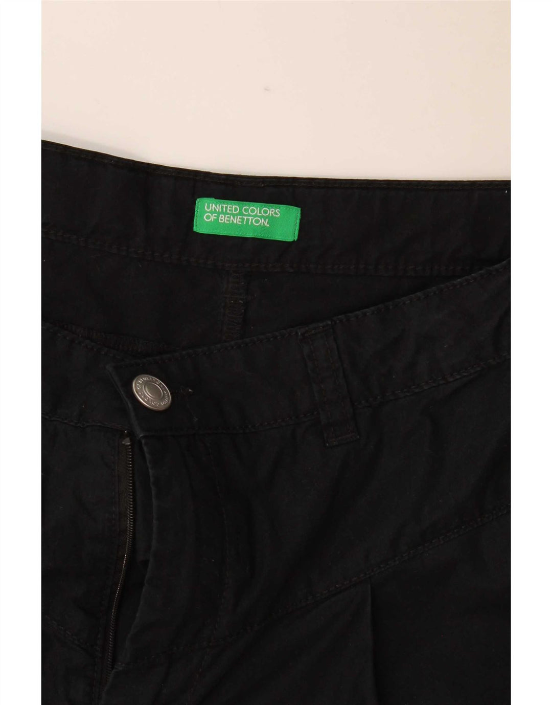 Shorts jeans feminino Benetton W28 médio preto