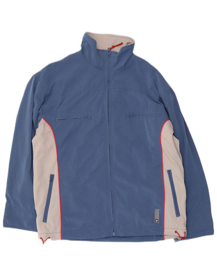 Lotto Mens Treino Top Jacket Poliéster Colourblock Azul Médio