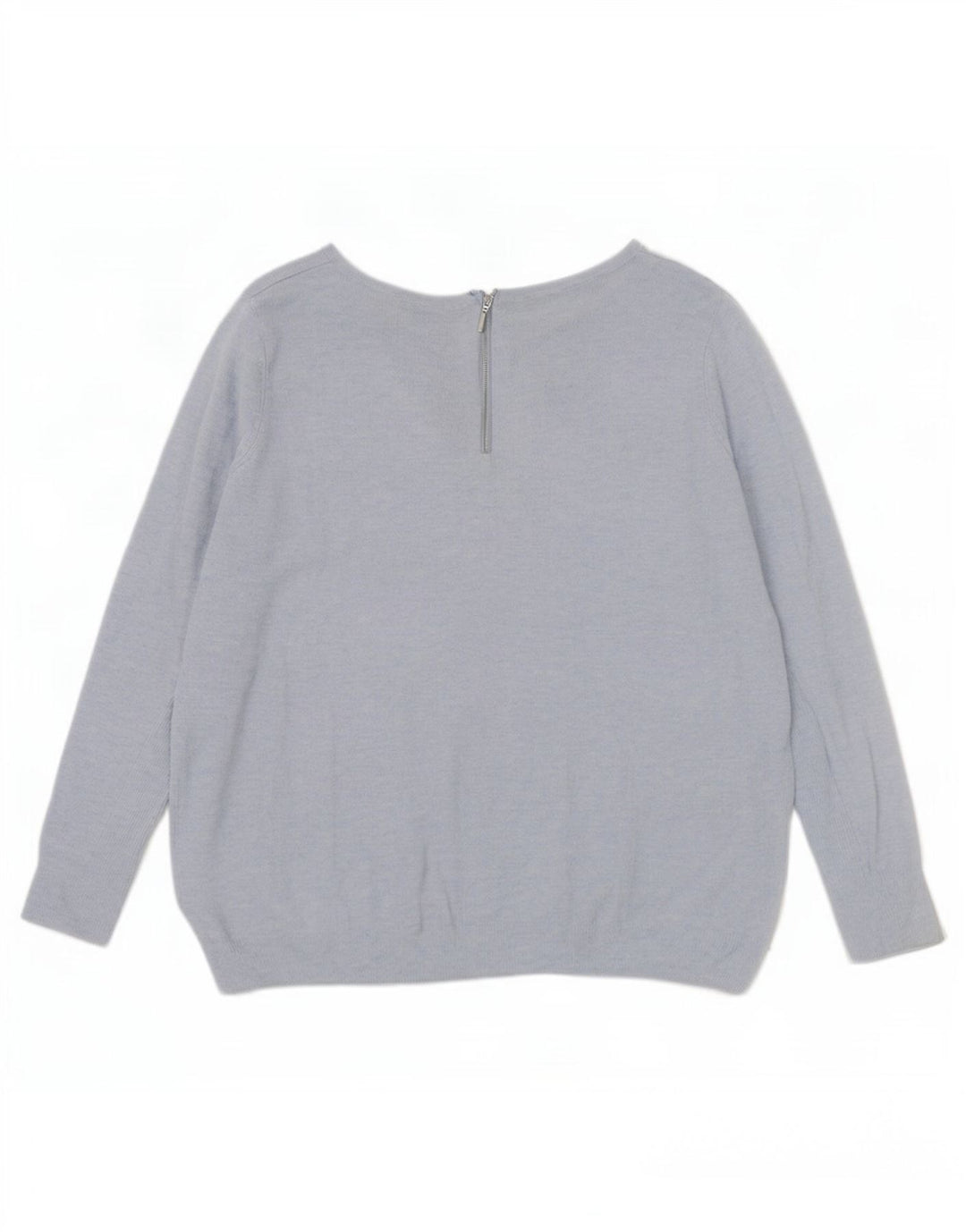 Suéter feminino Marks & Spencer grande com gola canoa Reino Unido 10 pequeno azul