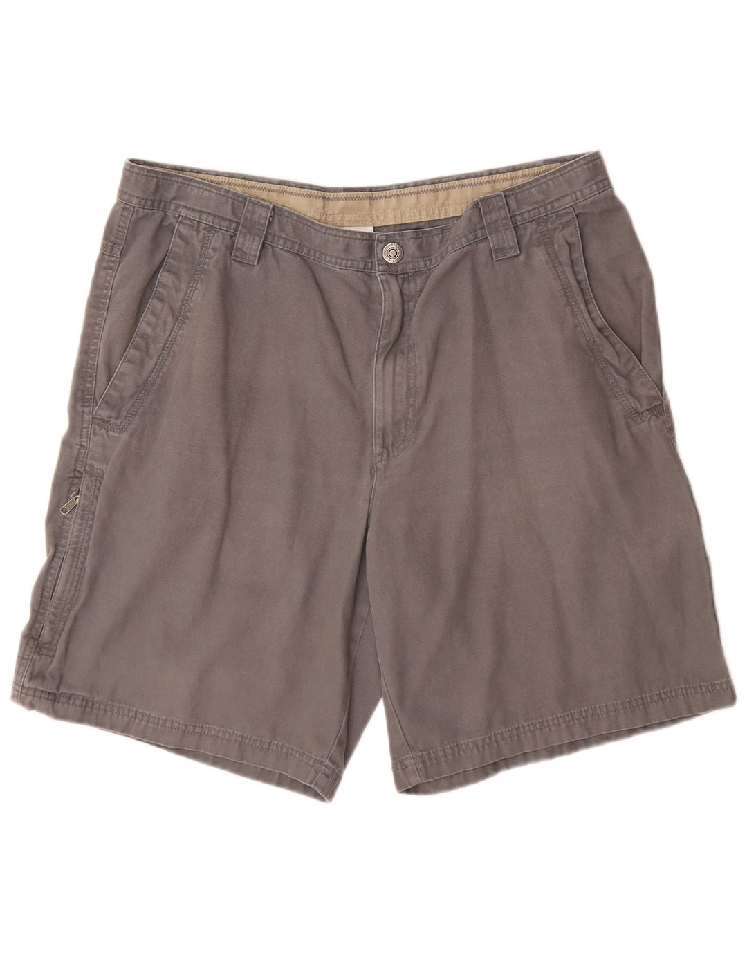 Columbia Mens Omni-Shield Cargo Shorts W36 Grande Algodão Cinza