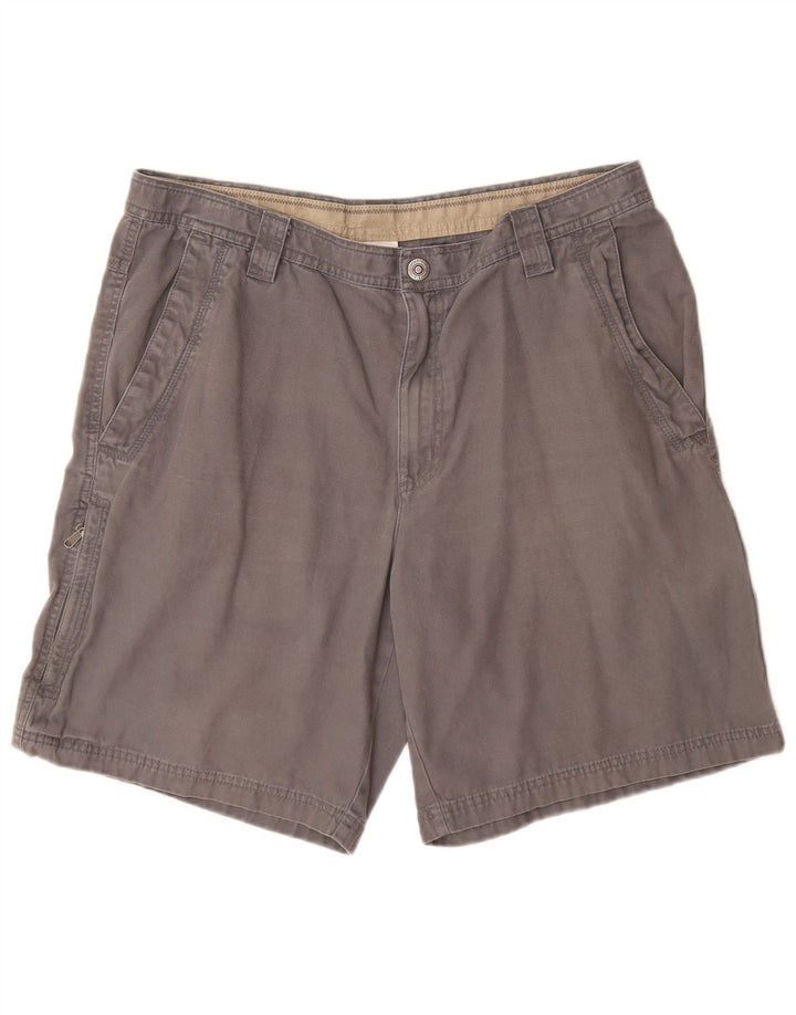 Columbia Mens Omni-Shield Cargo Shorts W36 Grande Algodão Cinza