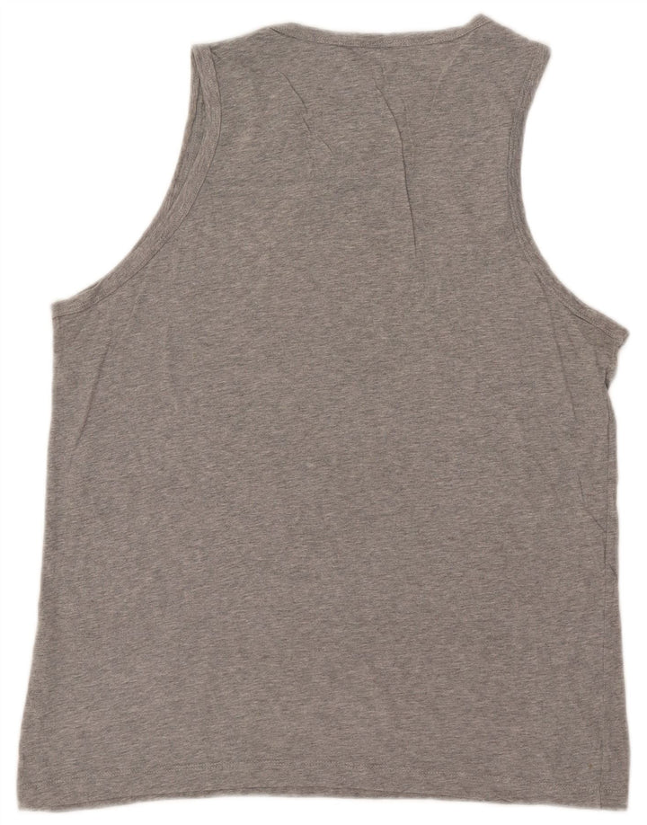 Colete gráfico masculino Nike grande algodão manchado cinza