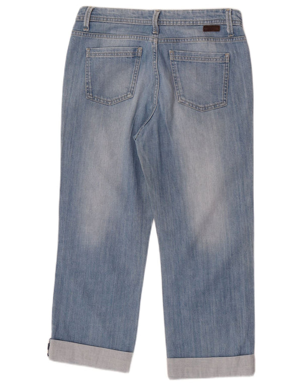 Boden Womens Straight Capri Jeans UK 10 Pequeno W30 L23 Azul Algodão