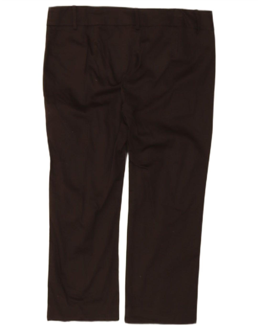 Calça feminina reta cortada ZARA EU 44 XL W34 L23 algodão marrom
