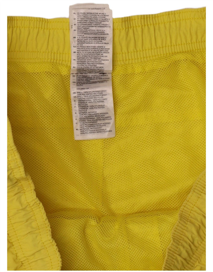 Shorts de natação masculino Adidas grande nylon amarelo