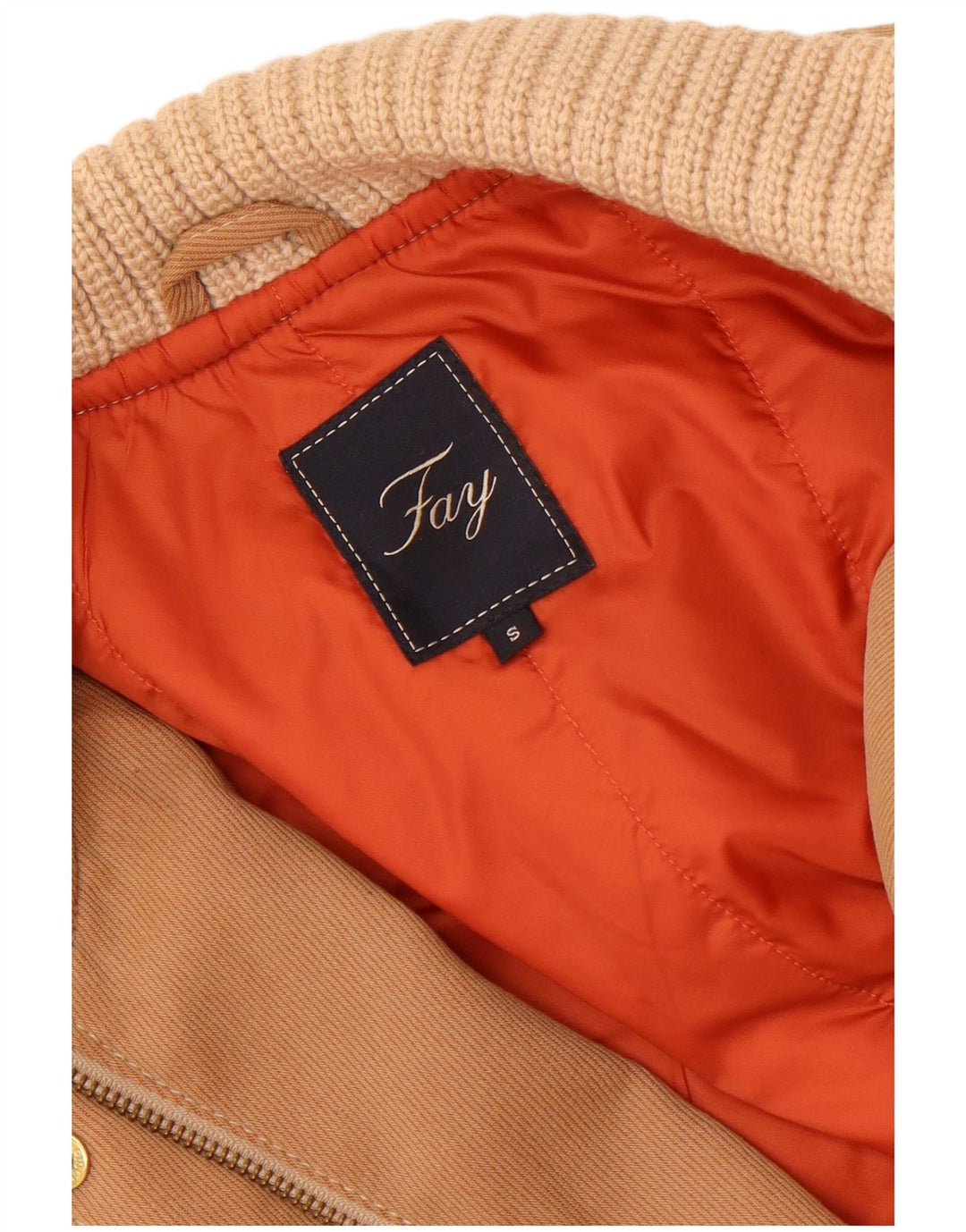 Jaqueta bomber feminina Fay UK 10 pequena bege