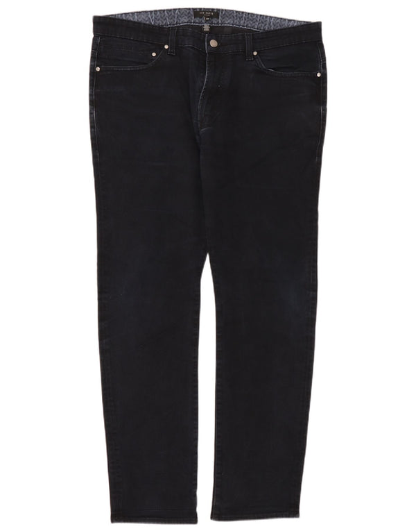 Ted Baker Mens Slim Jeans W36 L32 Azul Marinho Algodão